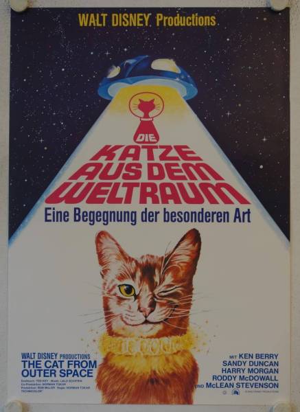 The Cat from Outer Space original release german movie poster